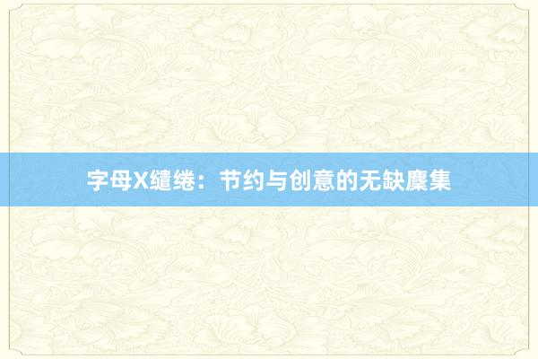 字母X缱绻：节约与创意的无缺麇集